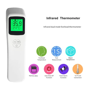 

Non contact digital Thermometer Forehead Temperature Infrared Thermometer Gun 1-second Accurate Reading IR Termometro Infrarojo