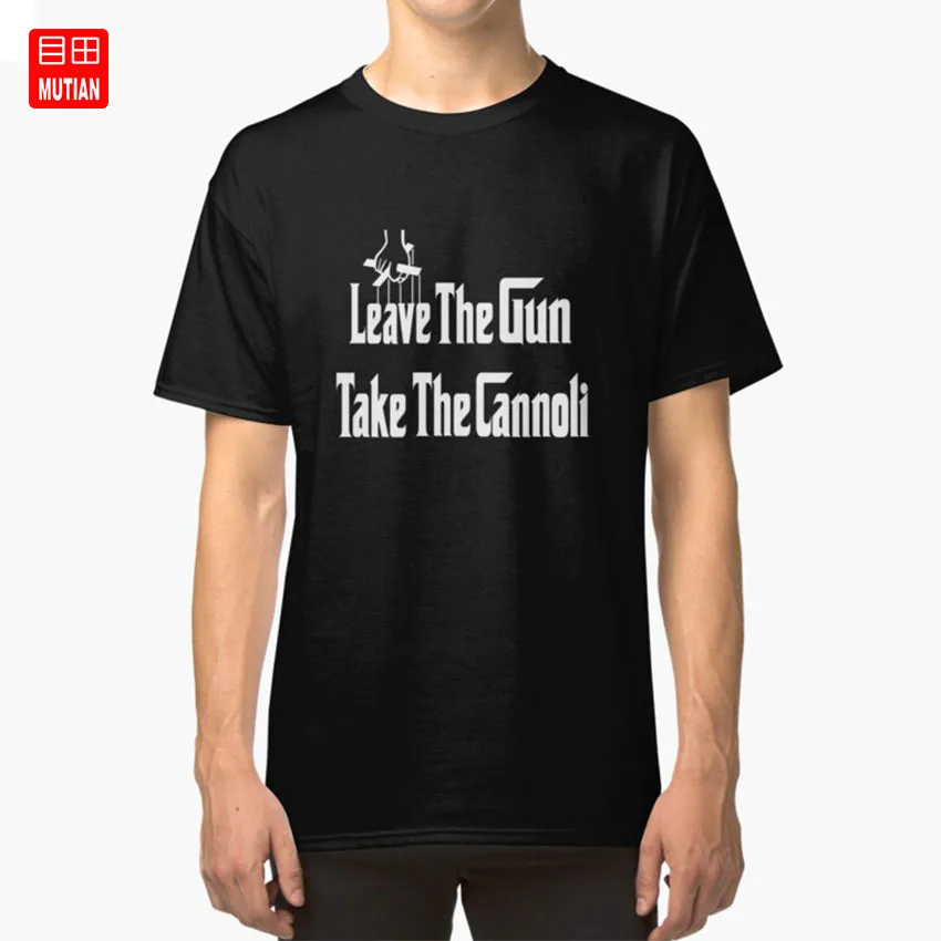 Футболка с надписью Take The Cannoli Leave take the cannoli italian mafia godfather corleone | Мужская одежда