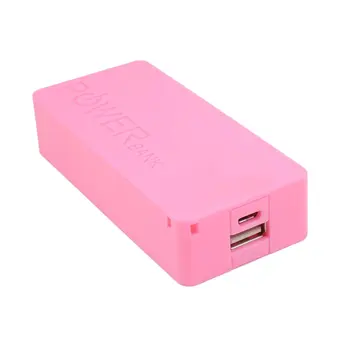 

5 colors 5600mAh USB Charging Portable External Backup Battery Charger 2*18650 Battery Power Bank Case kit For CellPhones