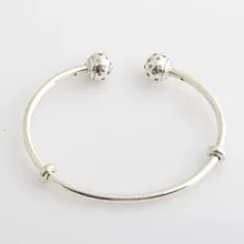 Аутентичные 925 пробы Серебряные Оригинальные моменты мерцающие шапки Европейский открытый браслет подходит для женщин браслет с бусинами подарок DIY ювелирные изделия