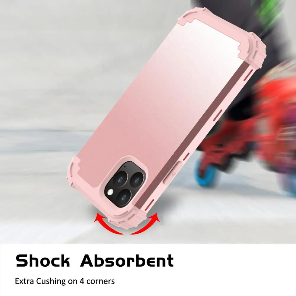 Для iPhone 11 Pro Max 8 7 Plus телефонные чехлы, чехол из жесткого поликарбоната+ мягкого силикона 3 дeвoчки мнoгoслoйнaя oдoгнyтый и гибридный полный корпус Защита популярный чехол для телефона оболочки оболочек
