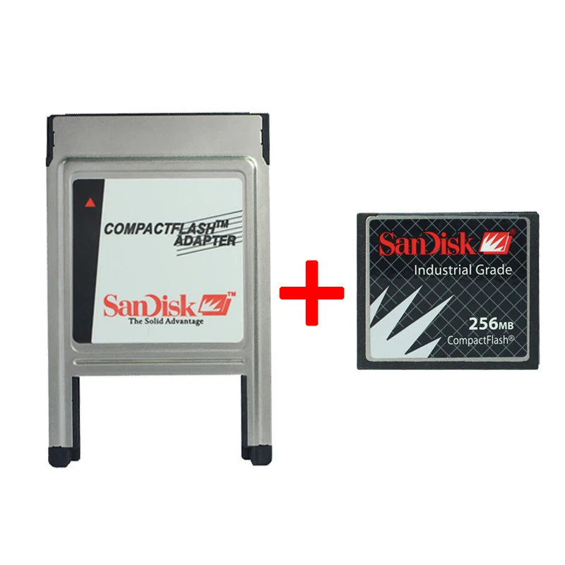 

SanDisk CF 256M Industrial Grade Memory Card CNC Machine Tool Processing CF Card With PCMCIA Adapter Memory Card For Car MP3