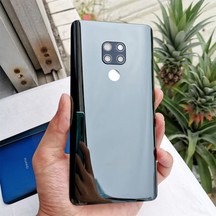 Для huawei mate 20 крышка батареи mate 20 Pro Задняя стеклянная панель для huawei mate 20 Lite задняя дверь Корпус чехол с объективом камеры - Цвет: Mate20 Black