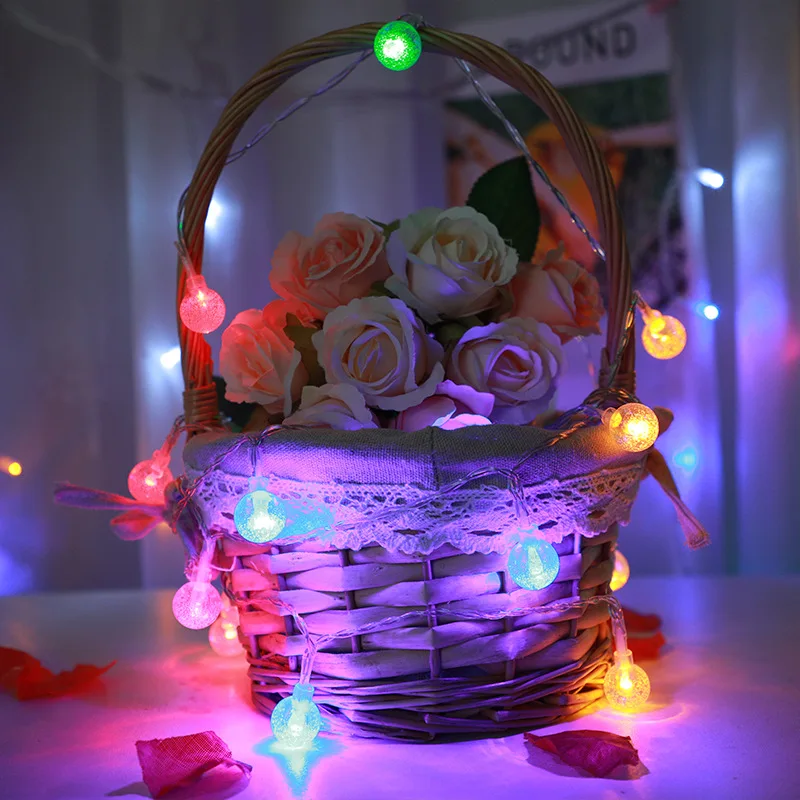 

LED Small Ball Light String Small Bulb Online Celebrity INS Decorative Lights Christmas Holiday Decorative Lights Wedding Batter