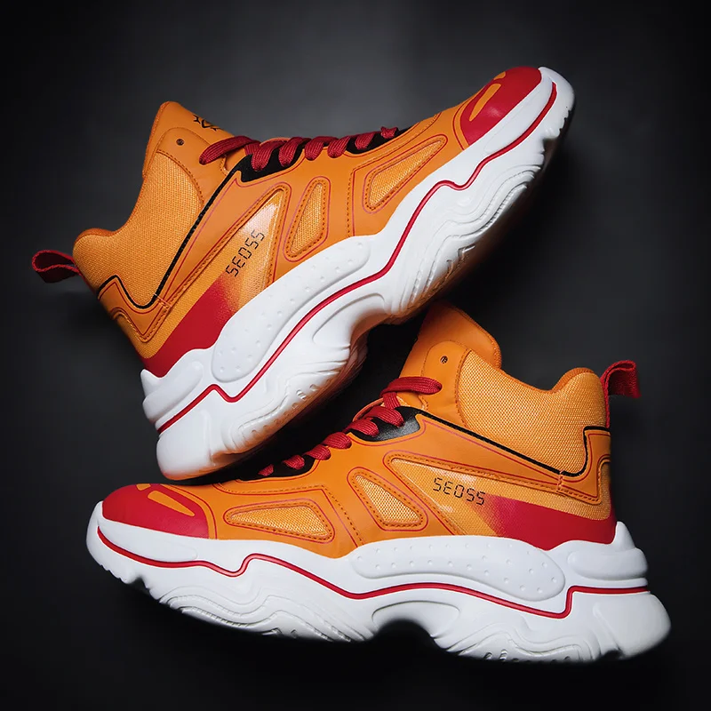 

Autumn and winter high-top shoes ins old shoes Korean version of the trend thick-soled basketball shoes sports men's shoes