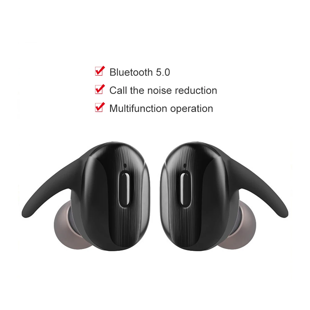В ухо TWS беспроводной Bluetooth 5,0 наушники HIFI без задержки Стерео шумоподавление Беспроводная Спортивная bluetooth-гарнитура