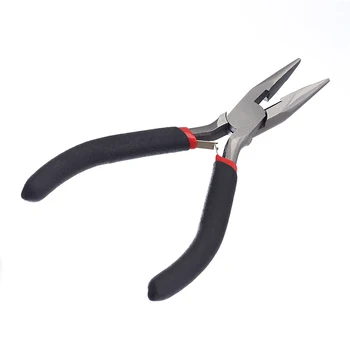 

Stainless Steel Flat Nose Pliers Jewelry Plier Making Hand Craft Tools Black Long fashion accessory jewelry