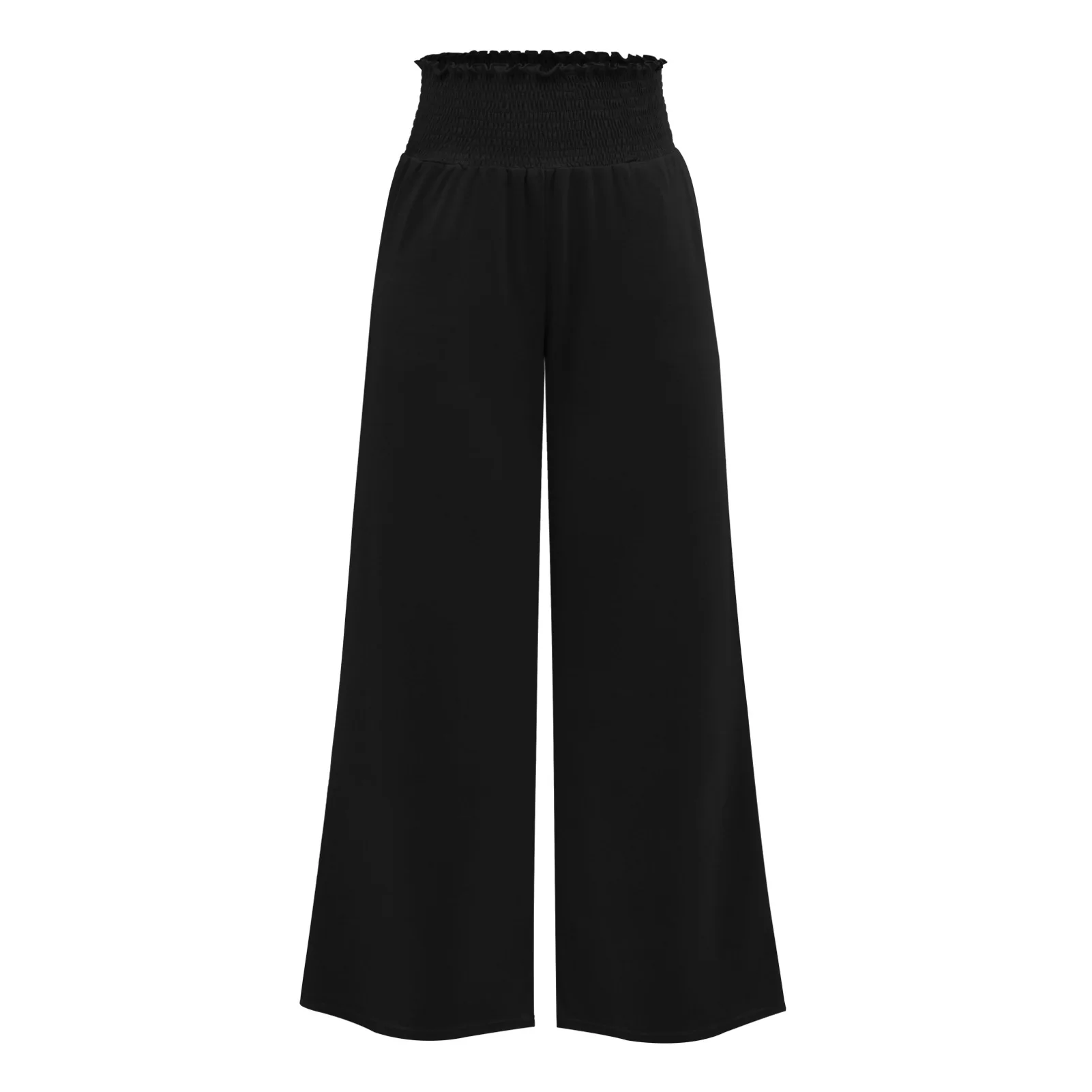 Wide Leg Pants Women Elegant 2022 Spring Summer Solid Loose Casual Trousers High Waist Drape Bottoms European & American Fashion capri trousers