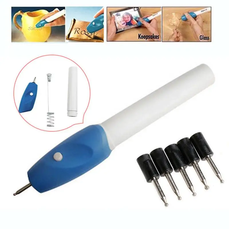 Portable Leather Engraving Pen Wireless Mini Electric Engraving Tool Metal Glass Plastic Metal DIY Pen Hand Tools leather tool carving tool electric engraving pen