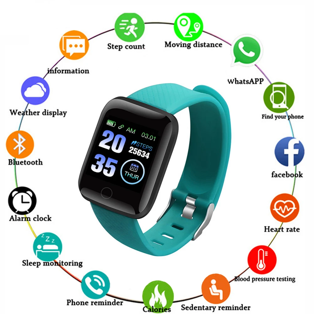 

Smart Bracelet Smart Bracelet with Replacement Straps Smart Band Heart Rate Activity Tracker Fitness 116plus Smart Watch Pro