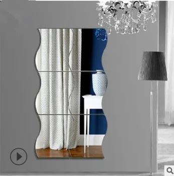 

Hot sale hexagonal stereo mirror wall stickers staircase personalized decorative mirror stickers hexagonal frame wall stickers