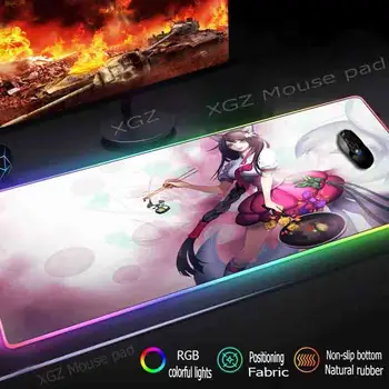 

XGZ Large RGB Gaming Mouse Pad Precision Black Lock-Edge Anime Sexy Chef Loli Custom Computer Desk Rubber Non-slip Xxl