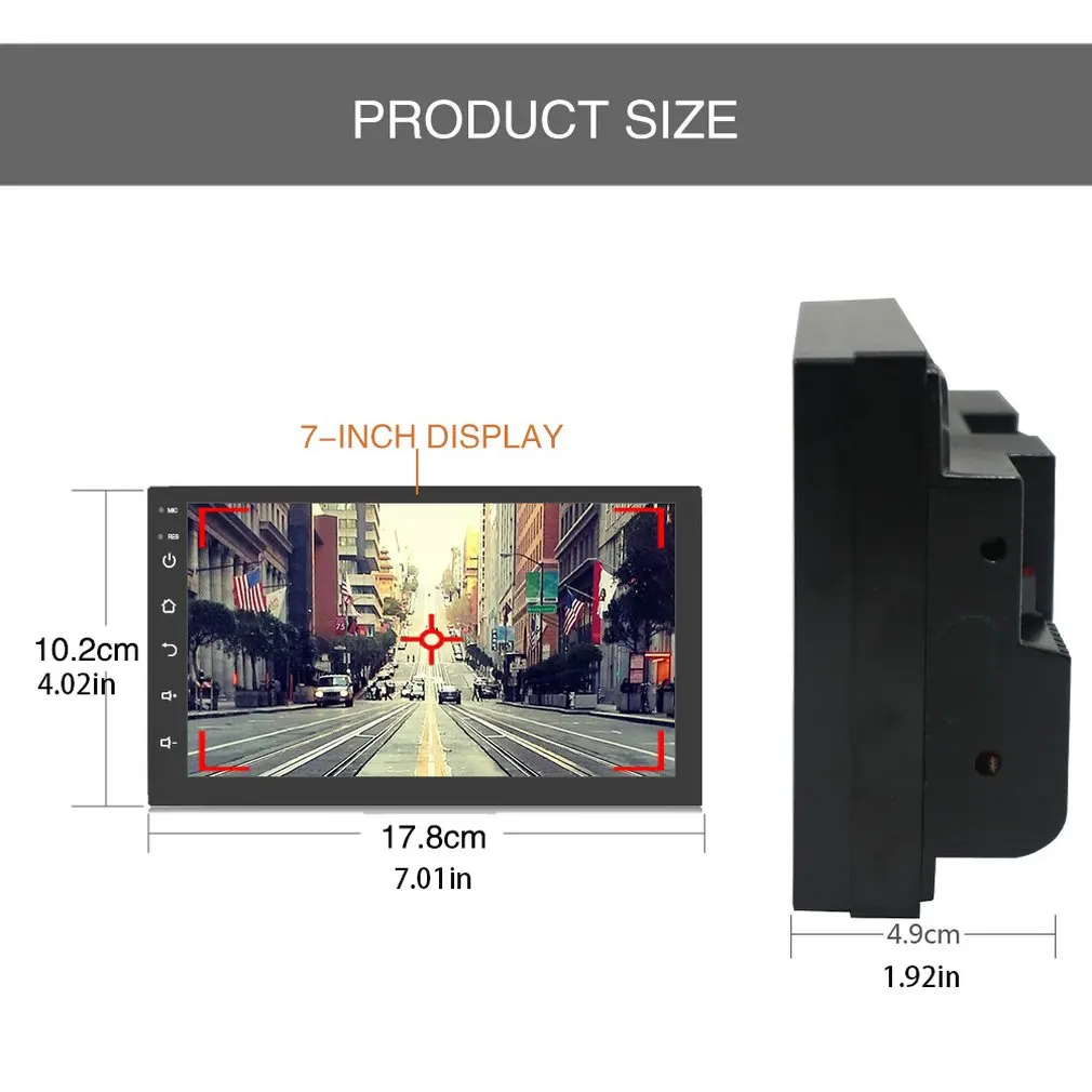 1+ 16G Автомобильный MP5 плеер Android 7,1 система HD Fashin Дизайн радио 7011A мультимедийный плеер лучший подарок