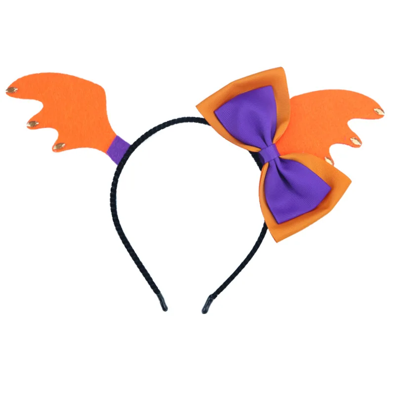 Black Pokemon Evil Horn Halloween Headbands Bat Crystal Fairy Hairbands Cosplay Bowknot Party Hair Accessories for Girls