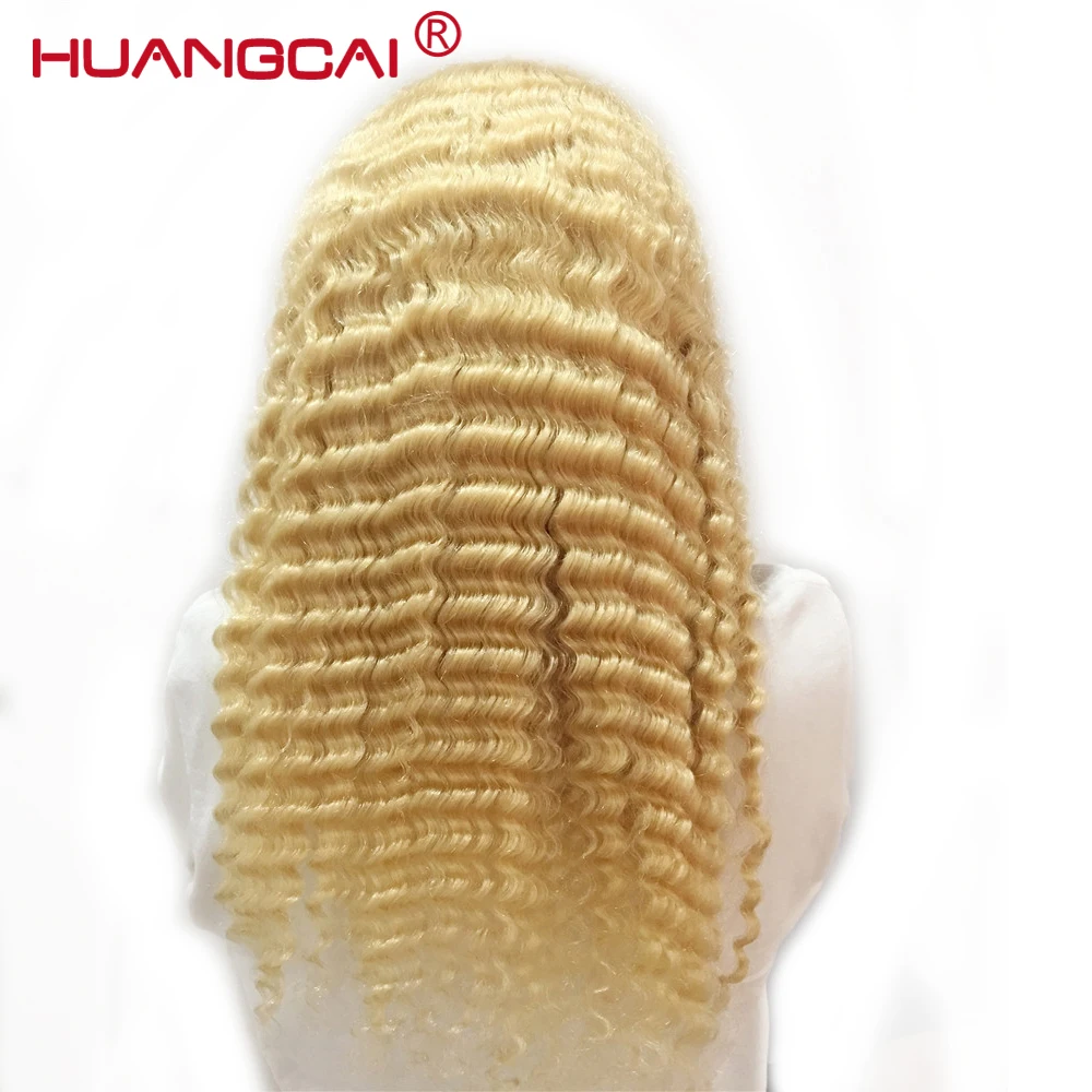 

Deep Wave 613 Blonde Lace Front Human Hair Wig 150% Peruvian 13*4 Lace Front Wigs Pre Plucked With Baby Hair Blonde Remy Hair