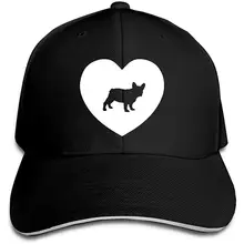 Классическая Бейсболка унисекс I Love French Bulldog Heart Trucker