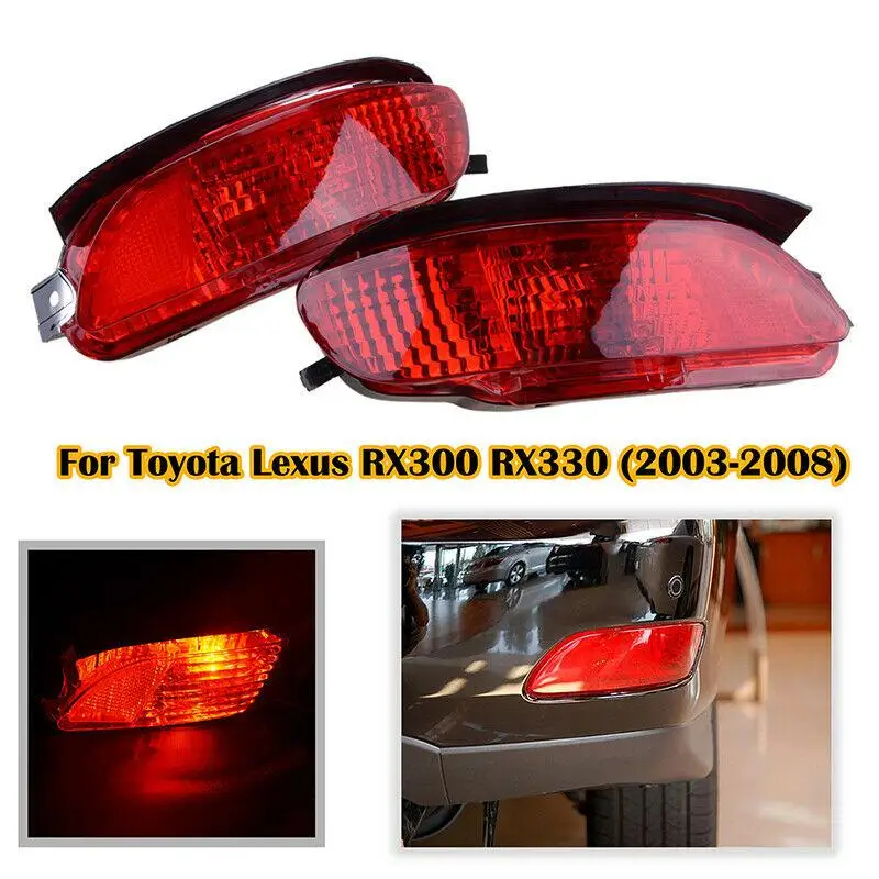 

1 Pair Rear Bumper Reflector Light Left Right Side Marker Lamp for Rx330 Rx350 2003-2008 LED Reflector Fog Lamp Decoration Strip