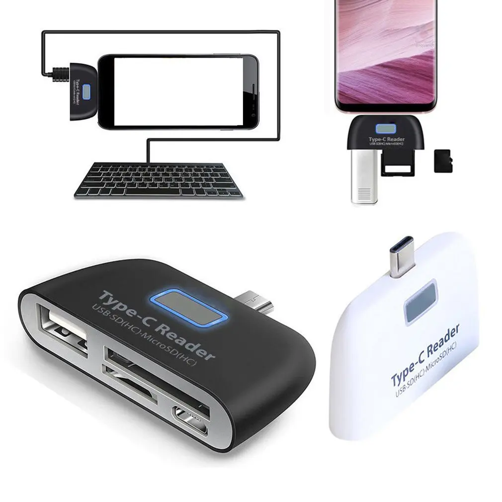 Многофункциональный адаптер для карт памяти USB 3,1 type C USB-C TF OTG кард-ридер для MAC-book Phone Tablet Card Reader