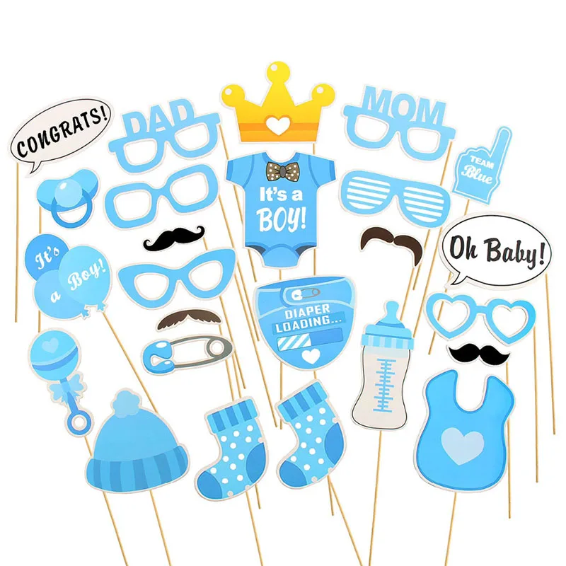 Новая одежда для мальчиков и девочек Baby Shower День рождения поставки Пол показать фото реквизит для фотографии на набор палочек украшения для вечерние свадебные сувениры