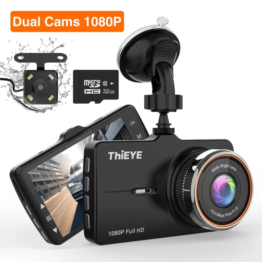 Видеорегистратор ThiEYE Carbox 5R 1080P Full HD фронтальная камера с водонепроницаемостью 720P