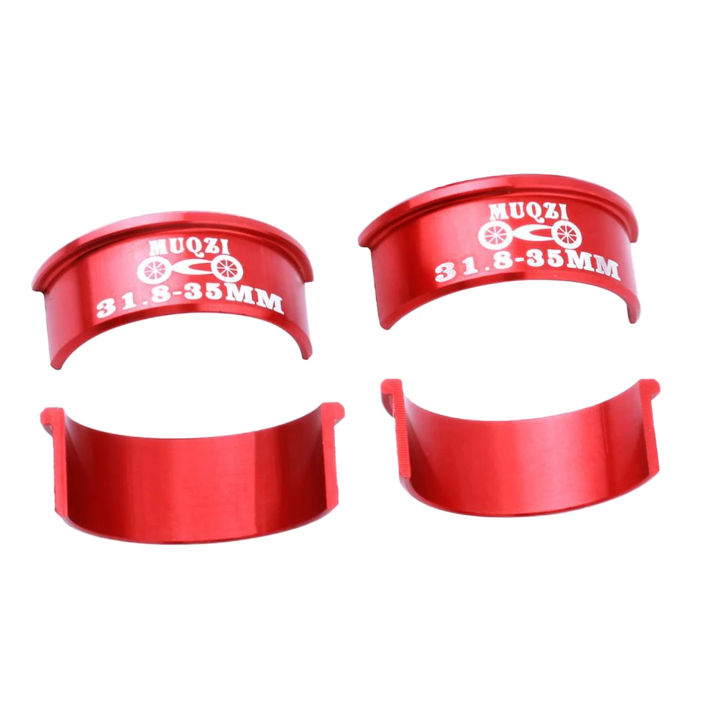 4 Pieces Aluminum Alloy Bicycle Handlebar Shim 31.8mm To 35mm Stem for MTB, Road, Mountain, Fixed Gear Bike