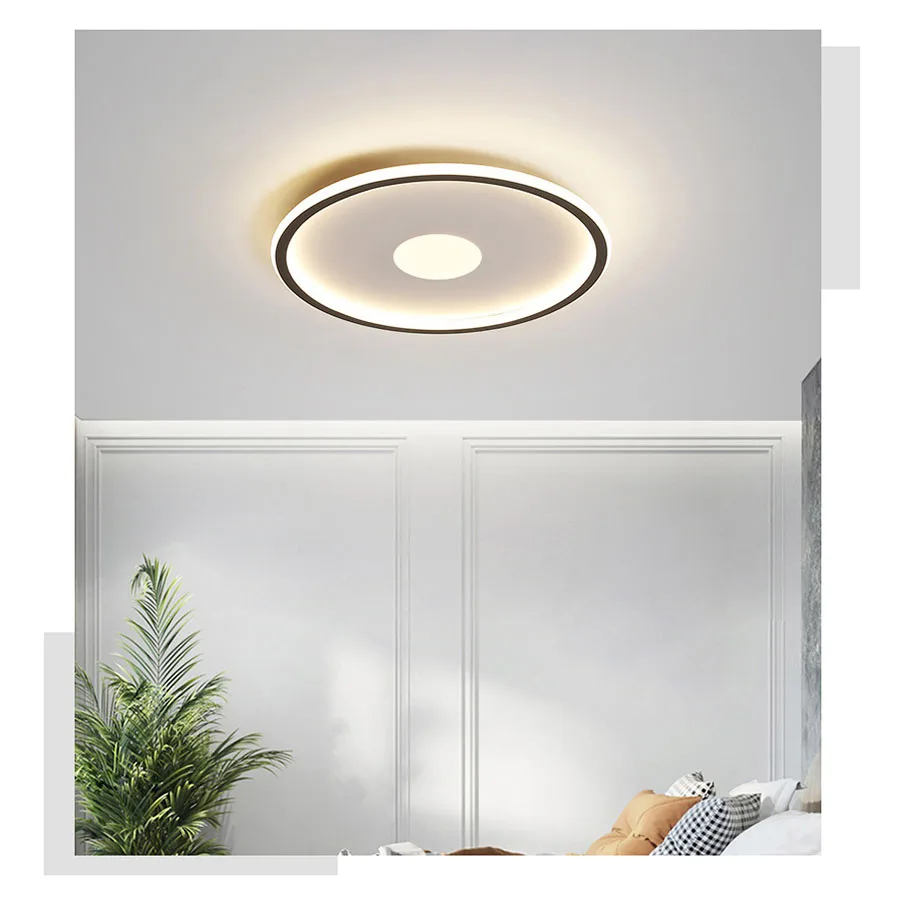 Lâmpada do Teto Montagem em Superfície Luz de Teto com Criação Moderno Remota Redonda Inteligente Jantar Sala Estar Quarto Iluminação Led 9 Luminária de teto led moderna com criação