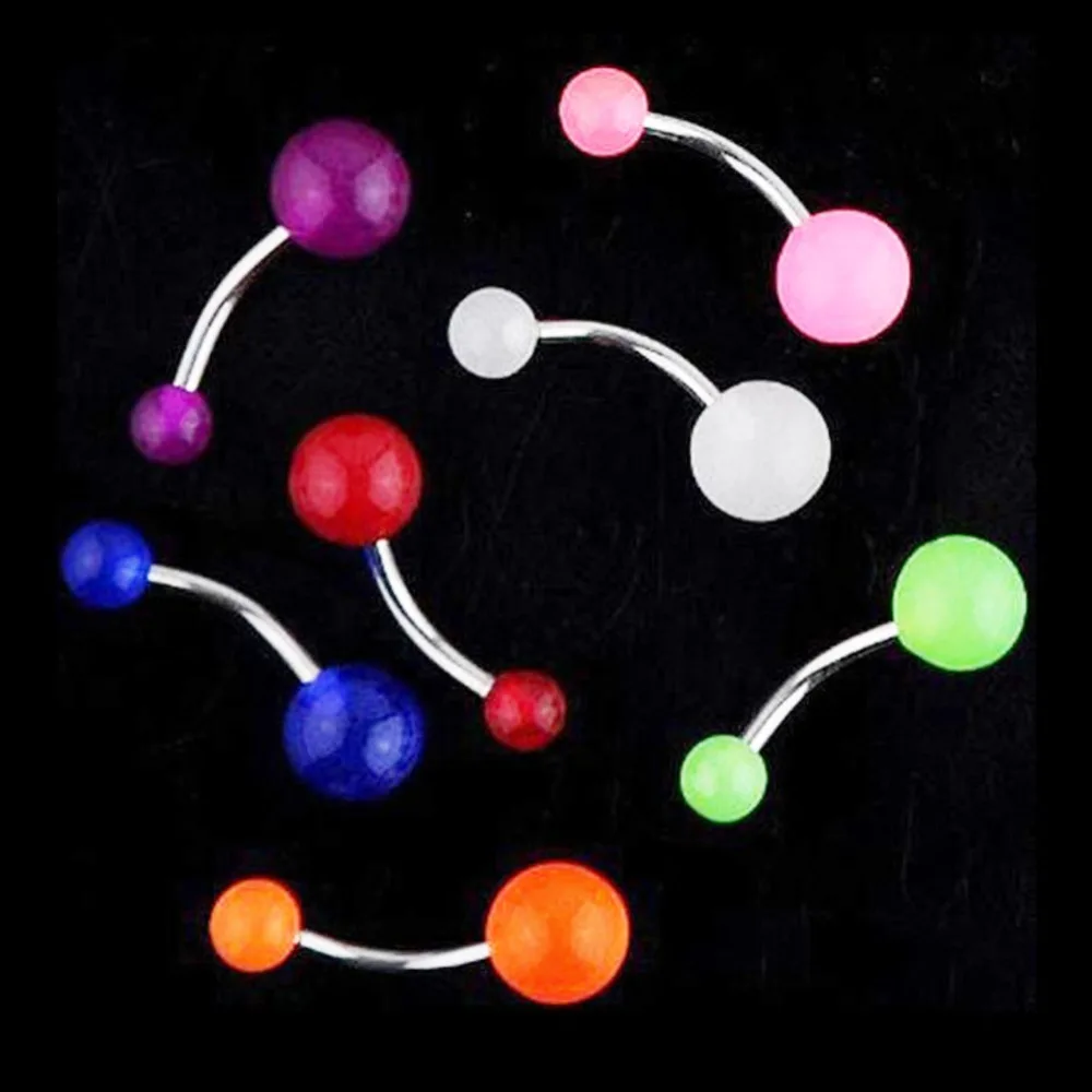 Plastic Belly Button Piercing Acrylic Piercing Navel Plastic Belly