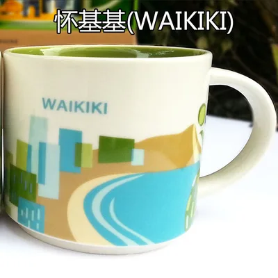 Global CollectionCeramic кружка с изображением города США чашка из твердого английского фарфора Нью-Йорк, Нью-Йорк, Сан-Франсиско, Портленда, Далласа, Toronto, Майами - Цвет: 15