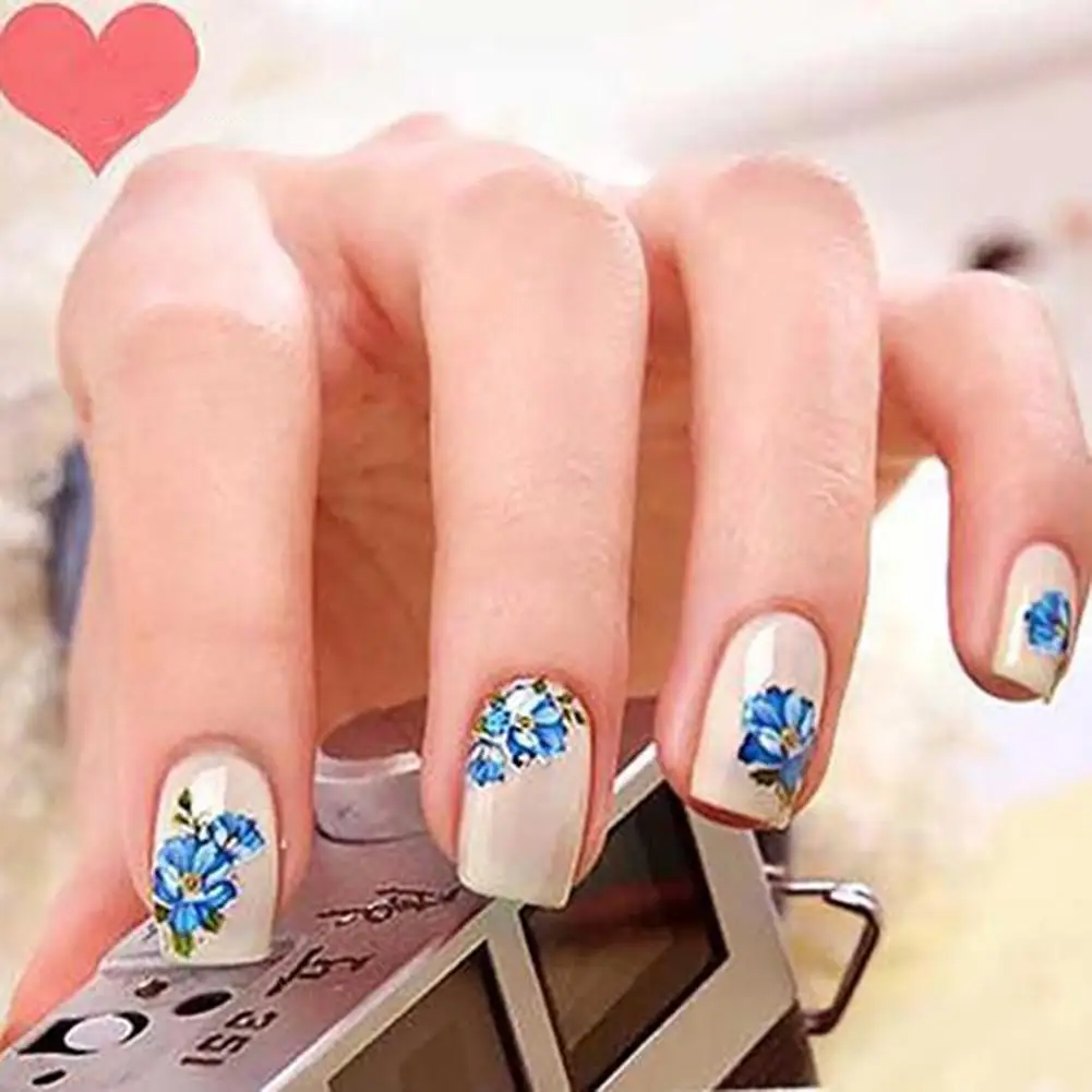 30 Sheets Nail Sticker Strips Wraps 3D DIY Flower Adhesive Sticker DIY Manicure Nail Art Stickers Decal Decor Manicure Tool