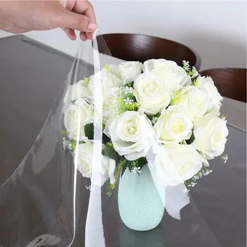 

Wedding Heavy Duty Kitchen Easy Clean Home Dining Room Protector Anti Oil Rectangle Waterproof Clear PVC Table Cloth Soft Hotel