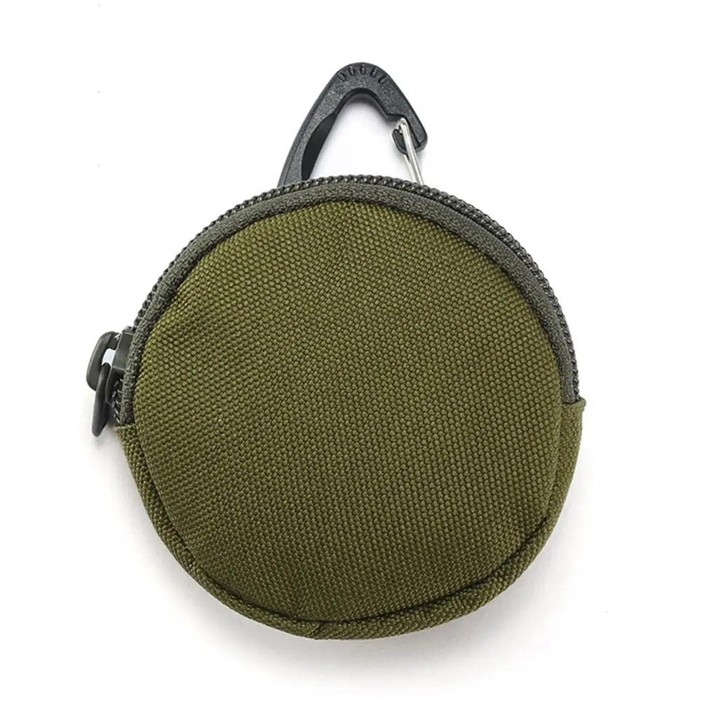 Army Green Мужской кошелек, сумка, Портативная сумка для хранения наушников, защитный чехол для ключей, задняя упаковка, карабин, дорожная водонепроницаемая сумка Oxford - Цвет: Army Green