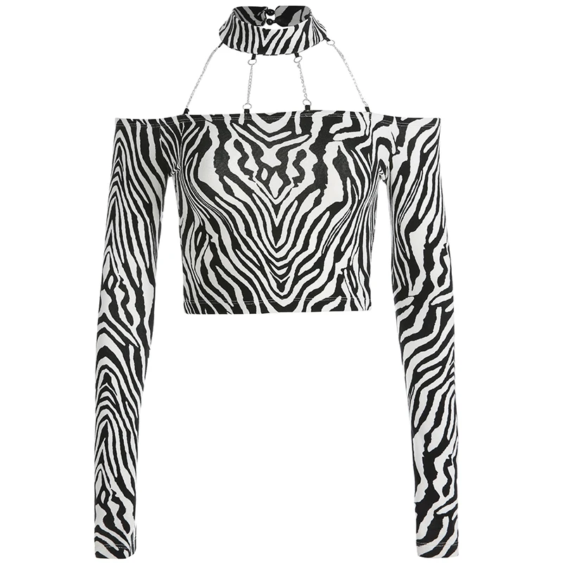 Hater style Spaghetti Strap Top Women Halter V Neck Zebra Cami Sleeveless Modal Soft Tank Tops Women'S Summer Camisole Novel Design - Color: Hater style