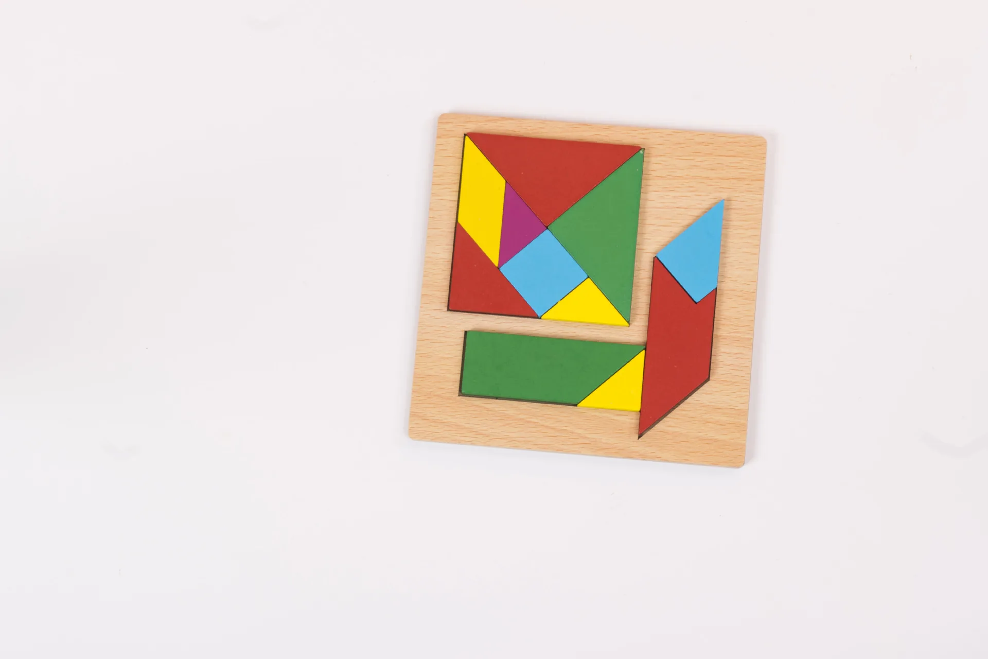 Tangram puzzle Деревянные детские развивающие игрушки для детского сада обучающие средства цифровой формы распознавание школьников дошкольного возраста 3D головоломка квадратный реквизит - Цвет: Tangram puzzle