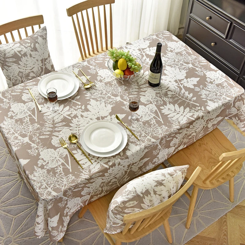  GIANTEX Waterproof Table Cloth Cotton Tablecloth Rectangular Tablecloths Dining Table Cover Obrus T