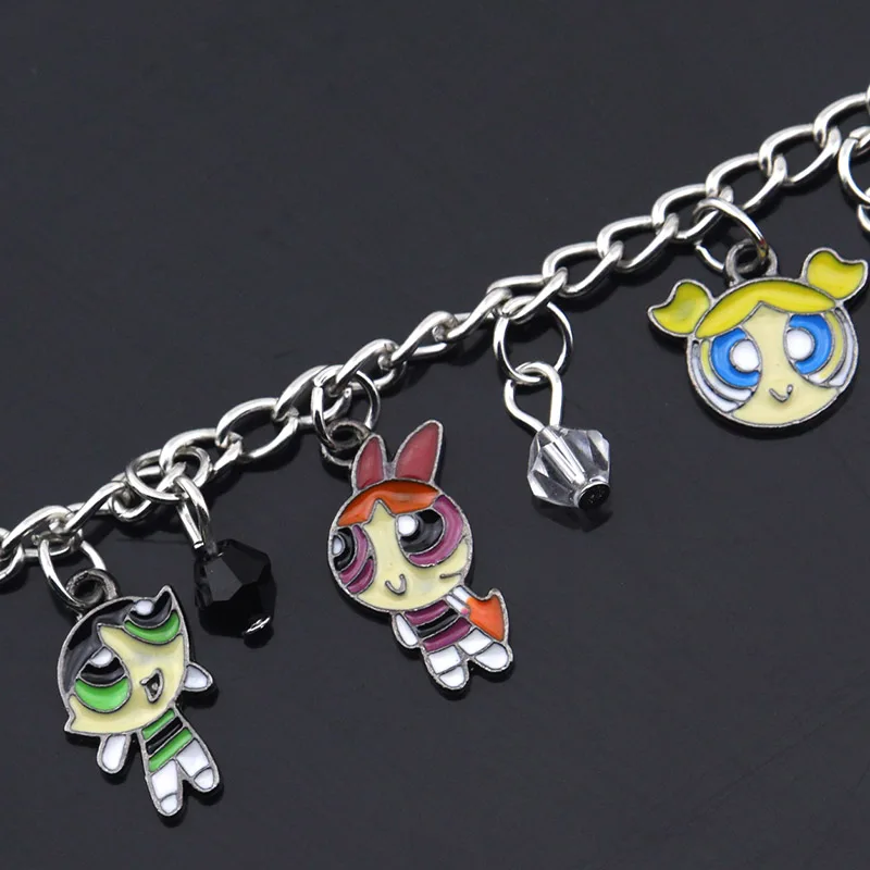 Новое поступление, Женские Ювелирные изделия, Powerpuff, браслеты для девочек, цветные пузыри, Бабочка, Модель браслета для девочек, подарок для друзей