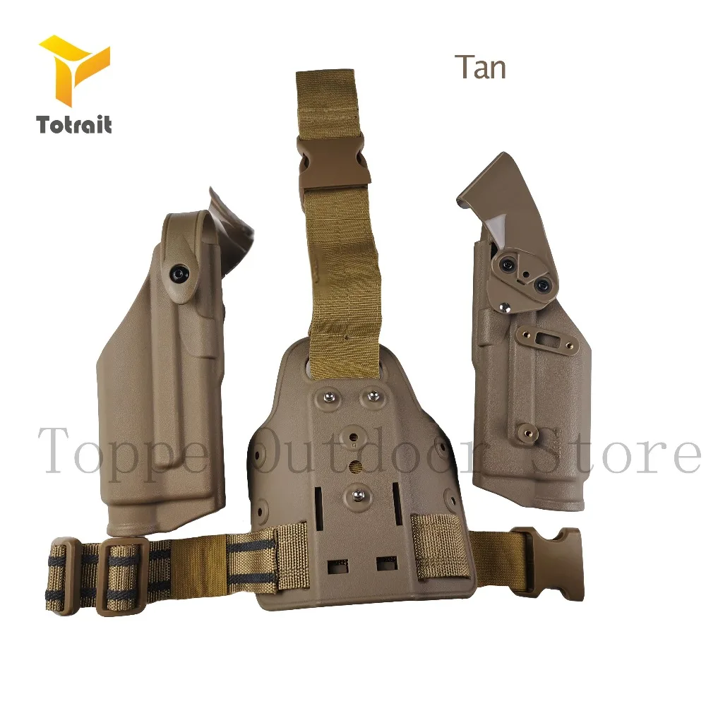 TOtrait тактическая кобура для пистолета Airsoft Safarilands кейс для переноски Glock17/19/22/23/31 вспышка светильник подшипник поясной Кобурой