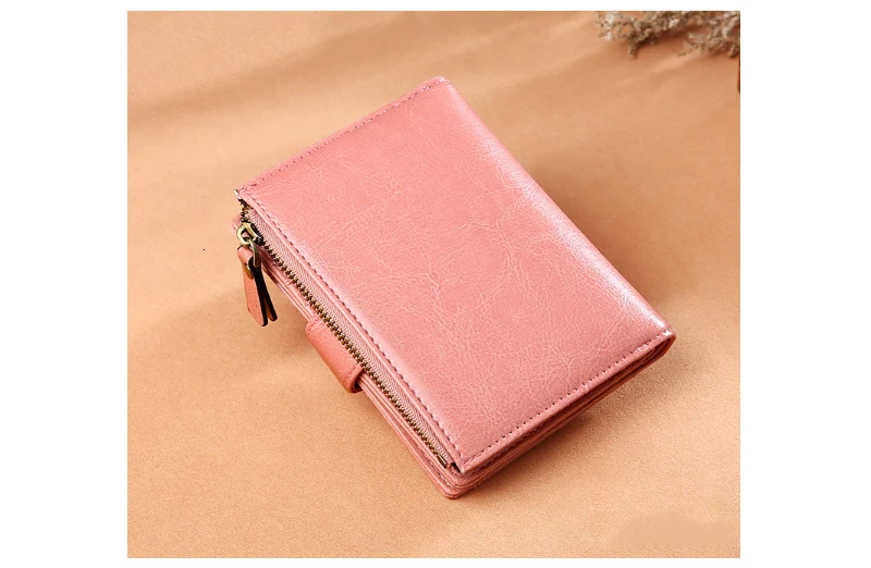 Genuine Leather Womens Wallets And Purses Coin Purse Girl Short Clutch Bags Card Holder Small Purses Carteira Feminina