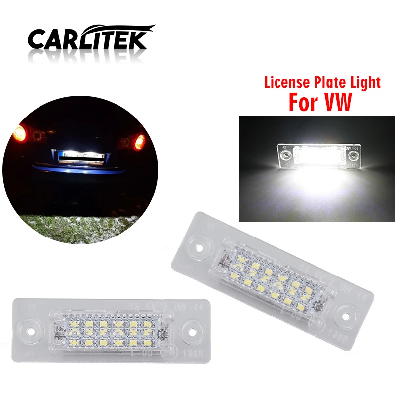 Carlitek для VW Touran golf jetta caddy passat T5 skoda super светильник светодиодный Numeber номерного знака