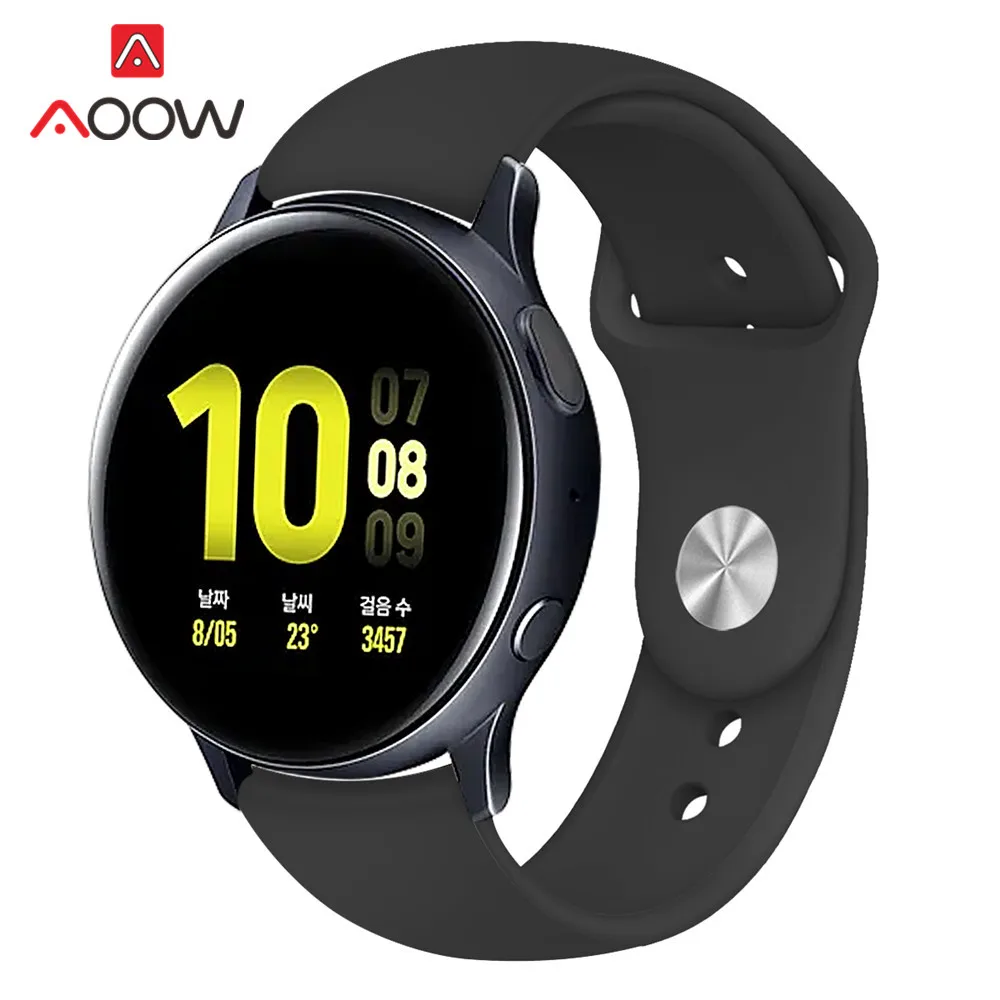 20 мм 22 мм силиконовый ремешок для samsung Galaxy Active 2 40 мм 44 мм gear S2 S3 ремешок для браслета для Galaxy Watch 42 мм 46 мм