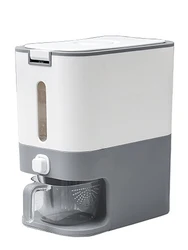 Caja Sellada inteligente para almacenamiento de arroz, contenedor de plástico a prueba de insectos, Cubo de arroz a prueba de humedad, tanque de granos de arroz para el hogar, 1 pieza