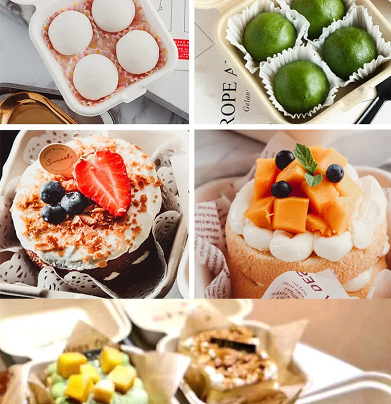20pcs Creative net red lunch box party wedding birthday favor dessert paper box small cake disposable white packaging boxes