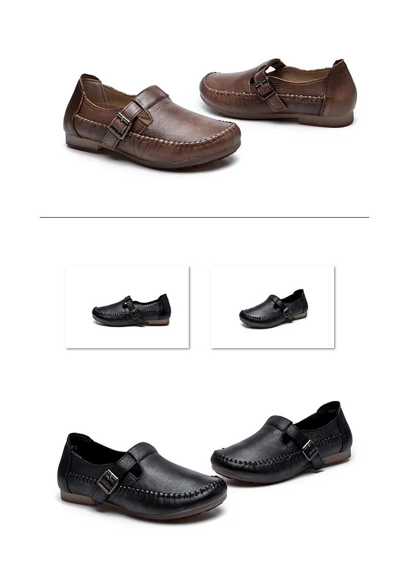 GKTINOO/Новинка года; женские оксфорды из натуральной кожи на плоской подошве; chaussures femme; повседневная женская обувь ручной работы в стиле ретро без застежки
