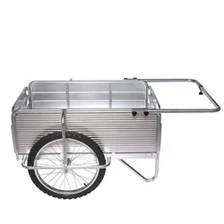 Heavy-Duty Aluminum Yard Cart With Removable Panels