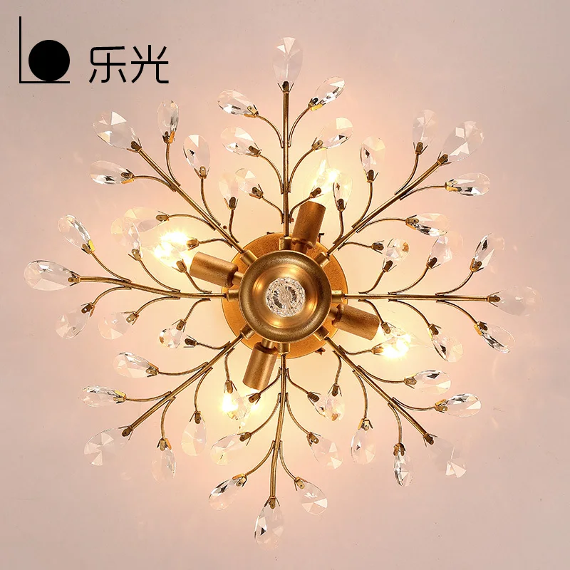 

Nordic Modern Crystal Ceiling Light Fixtures for Bedroom Kitchen Living Room Crystal Branches Style ceiling lamp