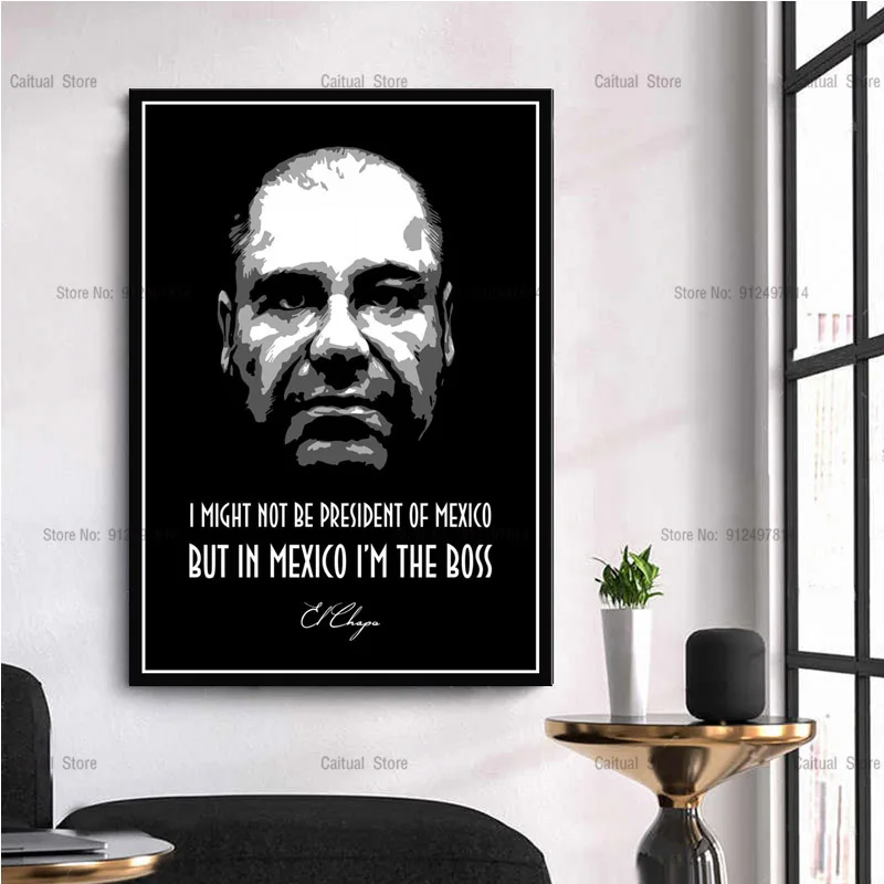 Godfather Pablo Escobar Gangster Movie Tony Montana Quote Posters Prints Canvas Painting Wall Picture Art Living Home Room Decor 