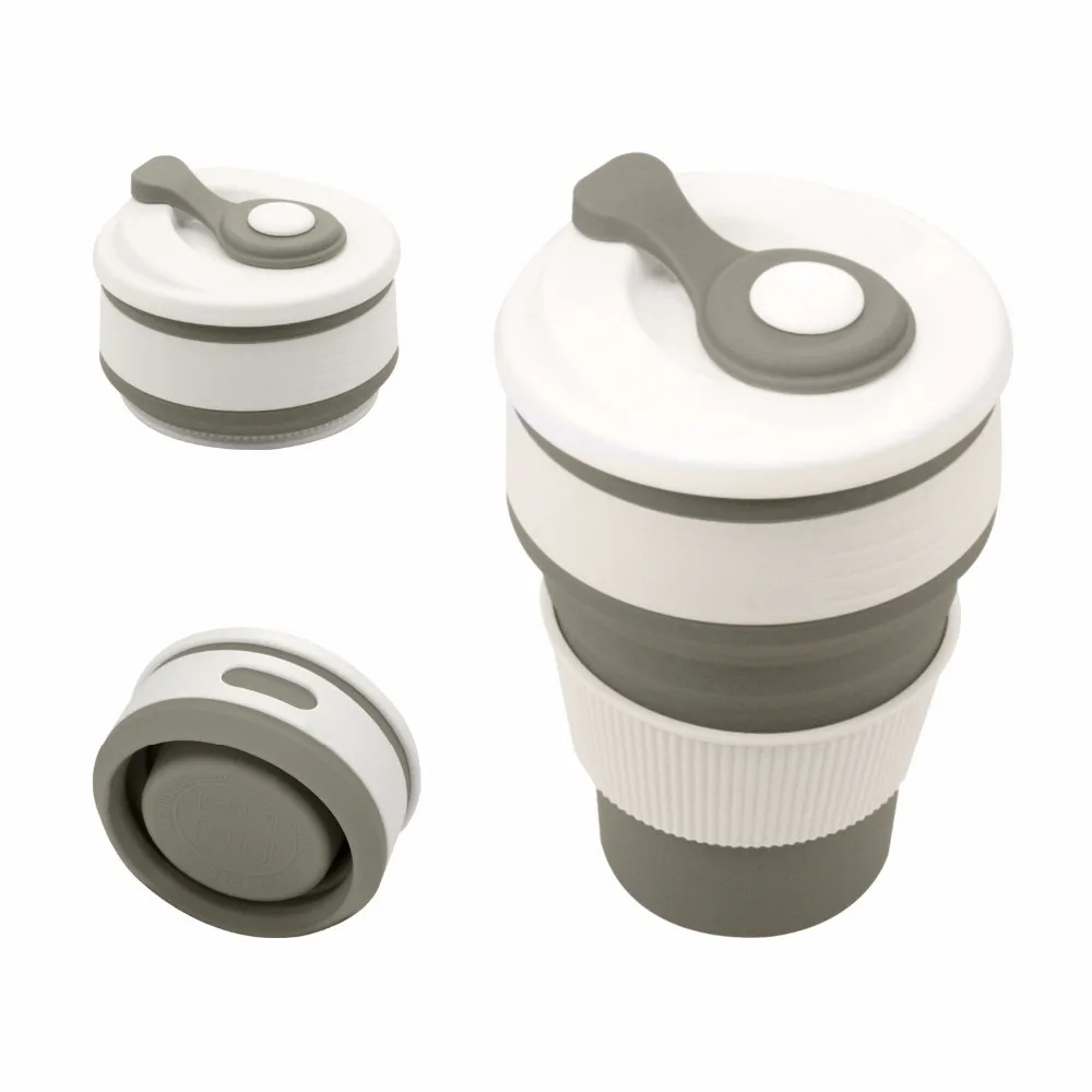 SERVICE A THE,Rose--Tasse à eau pliante en Silicone, rétractable, avec
