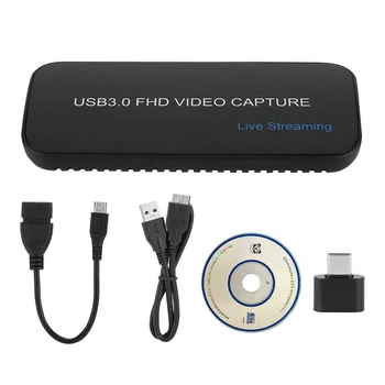 

1080P 2K 4K HD Live Streaming Broadcast Game Audio For TV PC Converter Portable Grabber HDMI USB 3.0 Video Card 60fps
