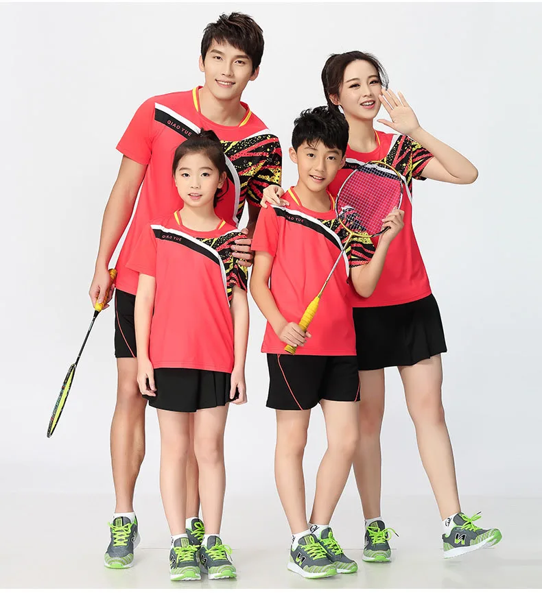 Men Women O-Neck Tennis T shirts Shorts Skirts , Boys Girls Badminton Sets , Table Tennis T-shirts Clothing White