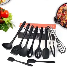 Премиум XL силиконовый набор кухонной утвари(10 шт.), высокая термостойкость до 600 °F, гигиенический цельный дизайн, большой антипригарный