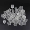 25/50/100pcs 2ml White/Transparent Color Empty Plastic Half Pan Watercolor Paint Grid Pans for Watercolor Acrylic Oil Paints 2